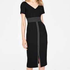 Boden Black Winsford Midi Dress - 12